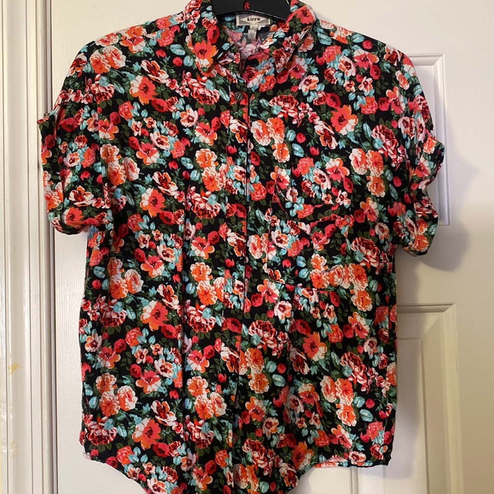 Floral button down